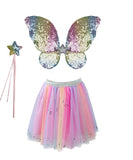 Great Pretenders Rainbow Sequins Skirt - Wand&wings 4-6yrs - Pink Poppies 