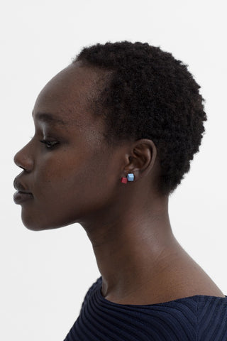 Elk Earrings Solle Stud Set [cl:electric Blue]
