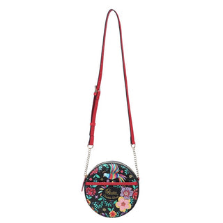 Vendula Mexican Garden - Apollo Round Crossbody - Pink Poppies 