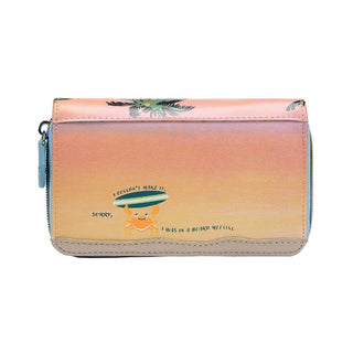 Vendula The Surf Shack - Medium Zip Around Wallet - Pink Poppies 