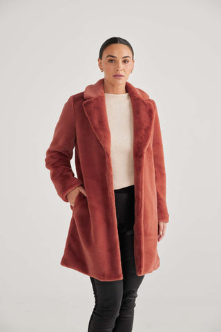 Brave&true Coat Jungle Flame - Pink Poppies 