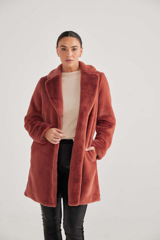 Brave&true Coat Jungle Flame - Pink Poppies 