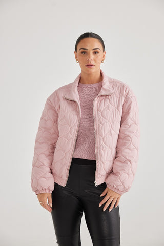 Brave&true Puffer Jacket Nova Love Blush - Pink Poppies 