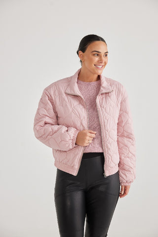 Brave&true Puffer Jacket Nova Love Blush - Pink Poppies 