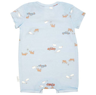 Toshi Onesie Ss Sheep Station - Pink Poppies 