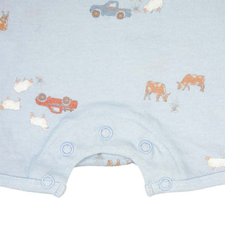 Toshi Onesie Ss Sheep Station - Pink Poppies 