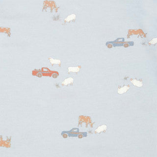 Toshi Onesie Ss Sheep Station - Pink Poppies 