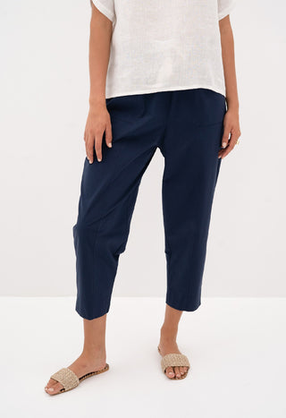 Humidity Pant Paradise Navy - Pink Poppies 