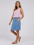 Elm Skirt Emmy Chambray - Pink Poppies 