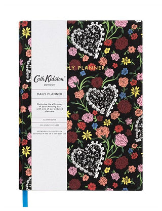 Cath Kidston  Linen Daily Planner A5 Lacy Hearts