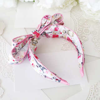 Claris Fashion Print Headband With Bow