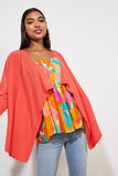 Haven Cardigan Oahu Coral - Pink Poppies 