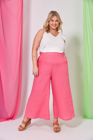 Eb/ive Pant La Vie Crop Candy - Pink Poppies 