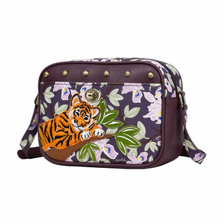 Vendula Animal Park - Tiger Camera Bag - Pink Poppies 