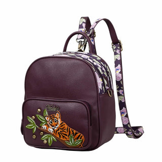 Vendula Animal Park Tiger Mini Backpack - Pink Poppies 