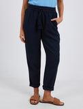 Elm Pant Clem Relaxed Navy - Pink Poppies 