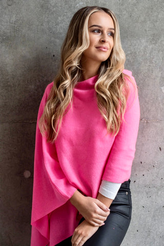 Classic Topper Cashmere Smoothie - Pink Poppies 
