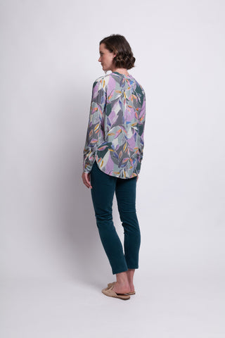 Foil Blouse Top Notch  - Unbeleafable [sz:size 12]