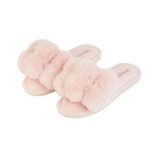 Annabel Trends Slipper Cosy Luxe Pom Pom Pink Quartz [sz:small/medium]