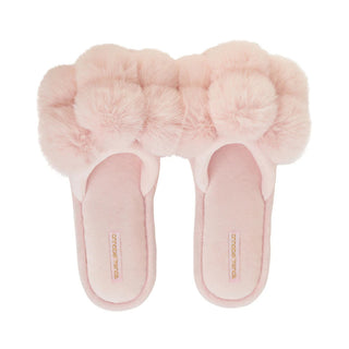 Annabel Trends Slipper Cosy Luxe Pom Pom Pink Quartz [sz:small/medium]