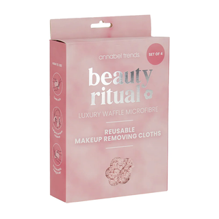 Beauty Ritual Luxury Waffle Makeup Removing Cloths Pink