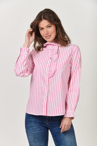 Naturals Top Poplin Rhubarb Rules 491 [sz:small]