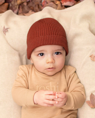 Toshi Beanie Tommy Red Gum [sz:baby Hat Xxs Newborn]