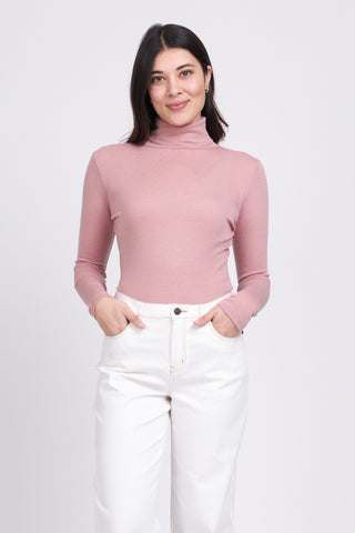 Foil Knit Polo Neck Cameo [sz:xs]