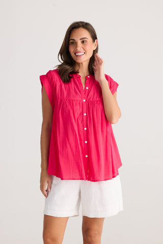 Holiday Top Clementine Raspberry [sz:small / Medium]