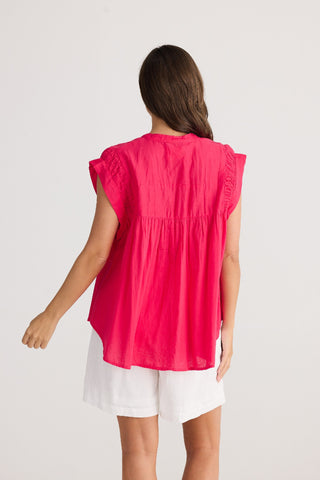 Holiday Top Clementine Raspberry [sz:small / Medium]