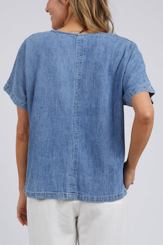 Elm Tee Ss Andy Denim [sz:size 10]