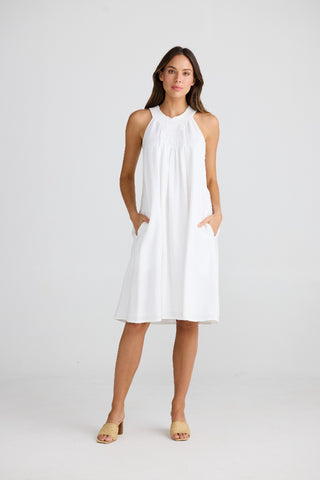 Shanty Dress Lopez White Linen Blend [sz:xs]