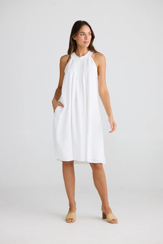 Shanty Dress Lopez White Linen Blend [sz:xs]