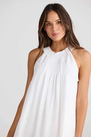 Shanty Dress Lopez White Linen Blend [sz:xs]