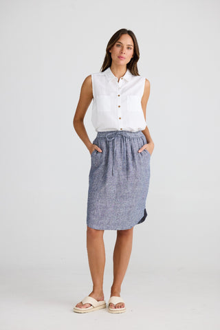 Shanty Skirt Khari Navy Fleck [sz:xs]