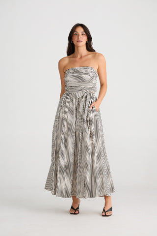 Brave&true Dress Avalon White/black Stripe [sz:xs]