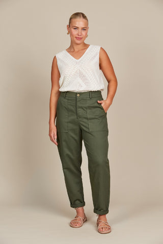 Isleofmine Pant Lucille Olive [sz:small]