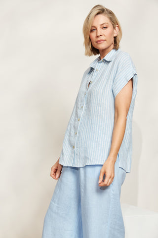 Eb/ive Shirt Sojourn Stripe Coast [sz:small]