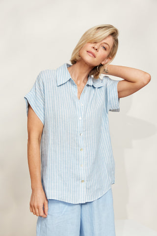 Eb/ive Shirt Sojourn Stripe Coast [sz:small]