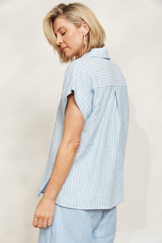 Eb/ive Shirt Sojourn Stripe Coast [sz:small]