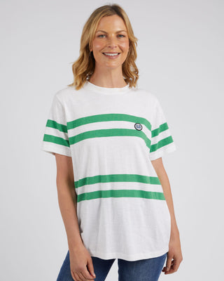 Elm Tee Allegra White&green Stripe [sz:size 10]