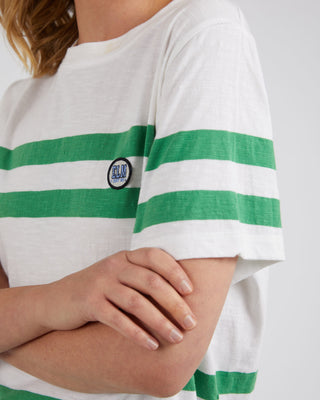 Elm Tee Allegra White&green Stripe [sz:size 10]