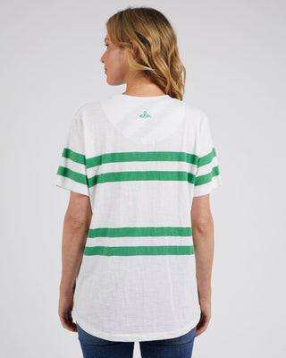 Elm Tee Allegra White&green Stripe [sz:size 10]