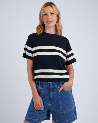 Elm Tee Allegra Navy&white Stripe [sz:size 10]