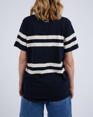 Elm Tee Allegra Navy&white Stripe [sz:size 10]