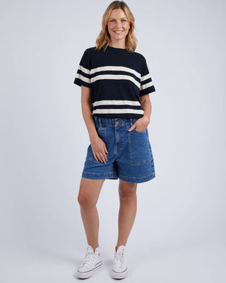 Elm Tee Allegra Navy&white Stripe [sz:size 10]