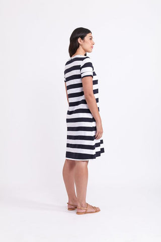 Foil Dress Captains Choice Navy Stripe [sz:xs]