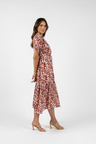 Humidity Dress Eden Maxi Brick Print [sz:medium]