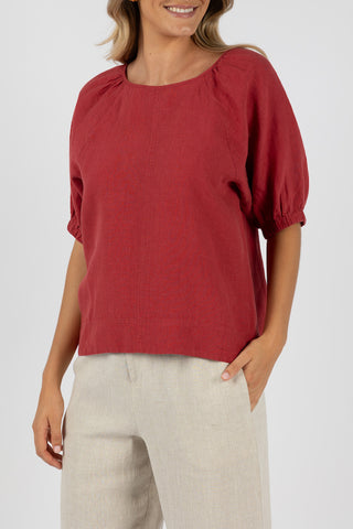 Humidity Blouse Lagoon Brick [sz:small]