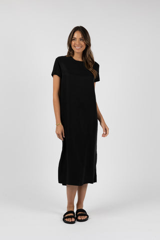 Humidity Tee Dress Milano Black [sz:size 10]